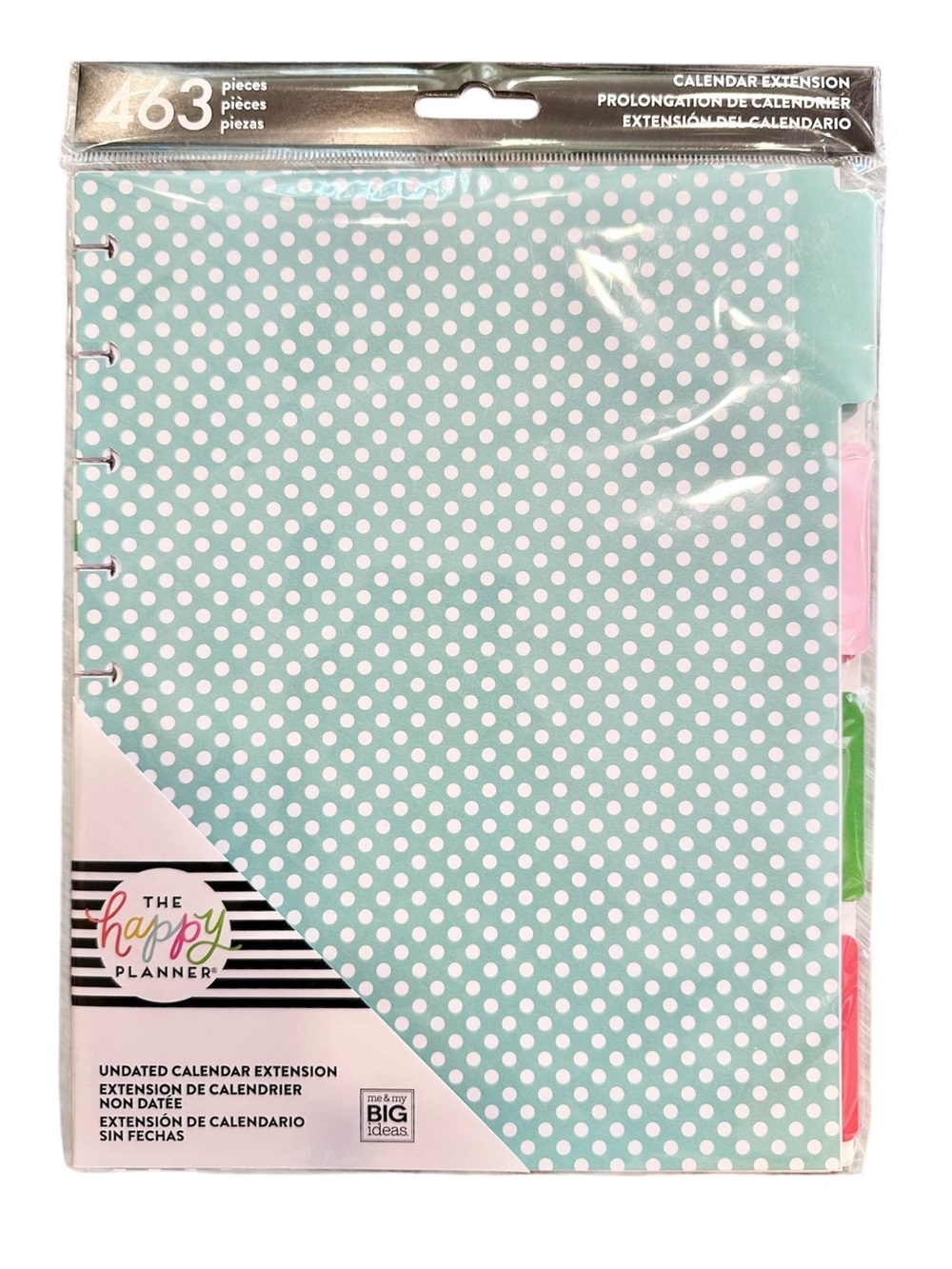 The Happy Planner Mint Polka Dot Calendar Extension BRAND NEW